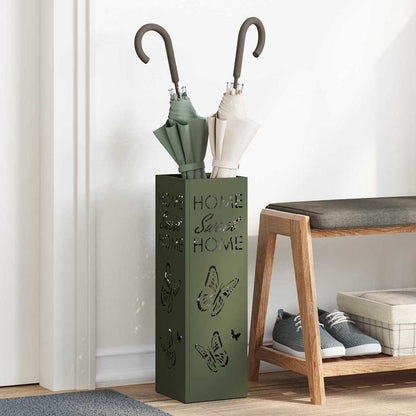 Rain Umbrella Stand Olive 15.5 x 15.5 x 49 cm Steel