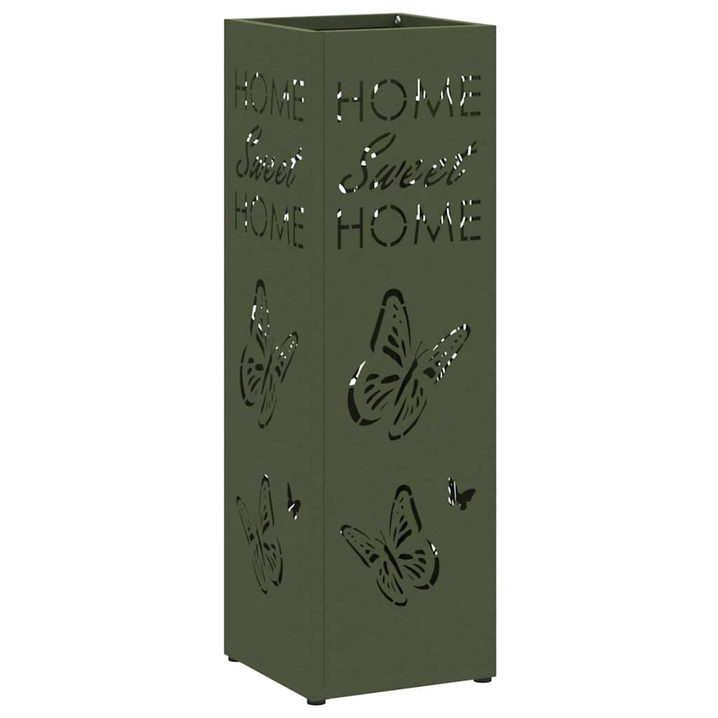 Rain Umbrella Stand Olive 15.5 x 15.5 x 49 cm Steel