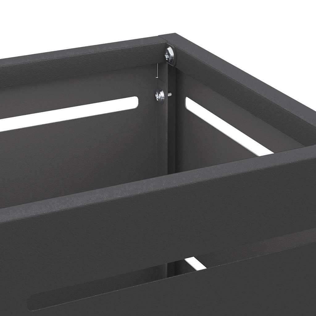 Rain Umbrella Stand Black 15.5 x 15.5 x 49 cm Steel