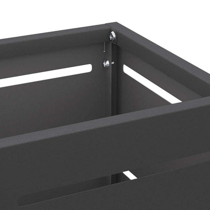 Rain Umbrella Stand Black 15.5 x 15.5 x 49 cm Steel