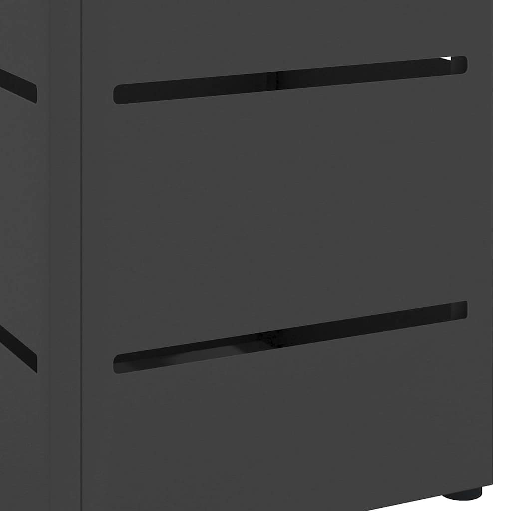 Rain Umbrella Stand Black 15.5 x 15.5 x 49 cm Steel