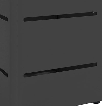 Rain Umbrella Stand Black 15.5 x 15.5 x 49 cm Steel