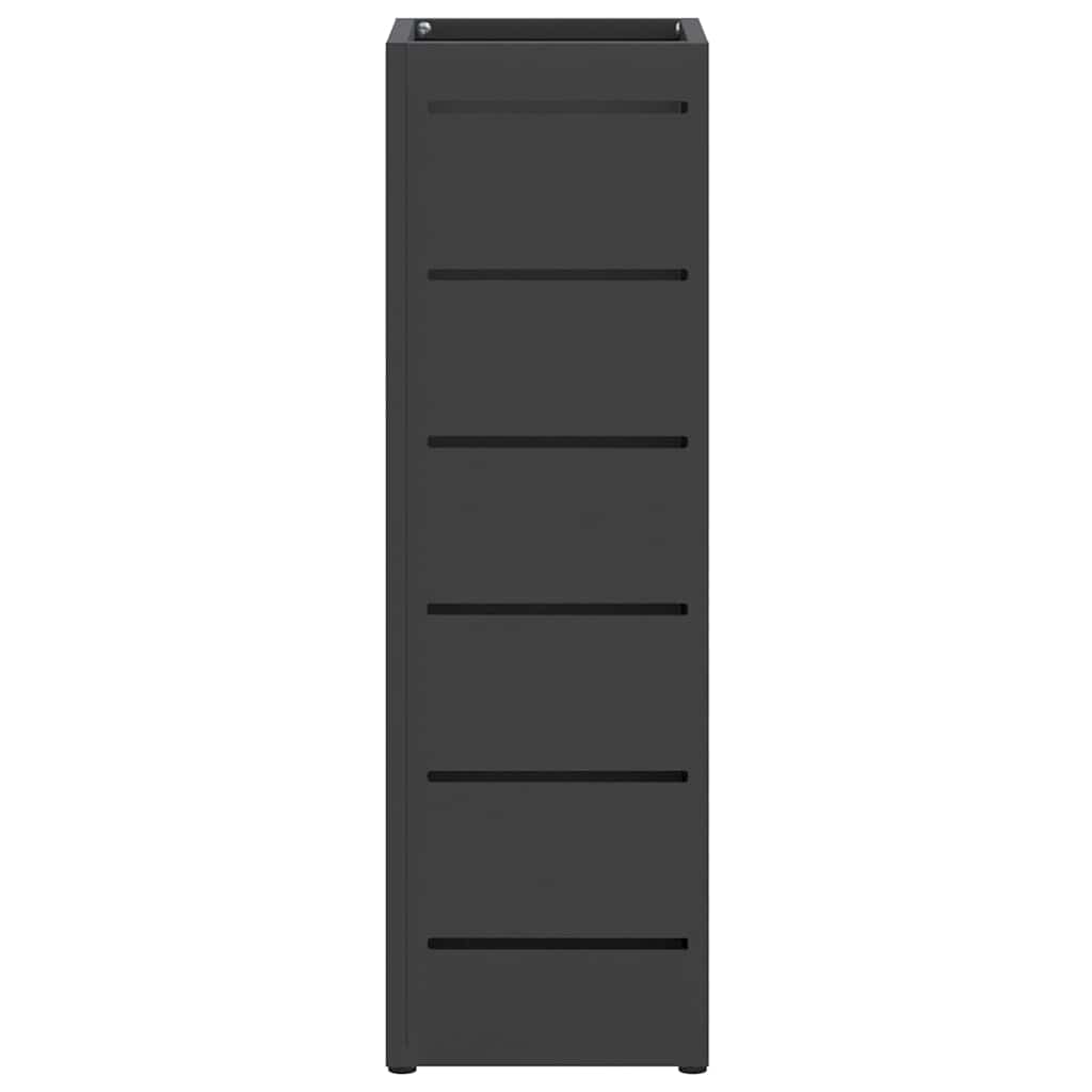 Rain Umbrella Stand Black 15.5 x 15.5 x 49 cm Steel