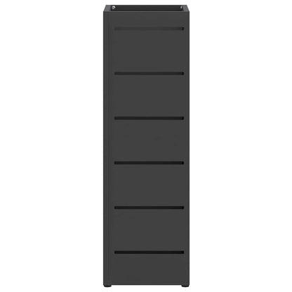Rain Umbrella Stand Black 15.5 x 15.5 x 49 cm Steel