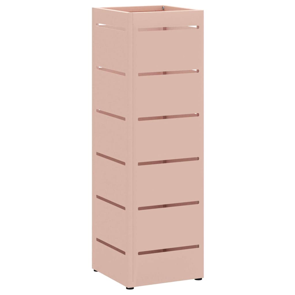 Rain Umbrella Stand with Storage Pink 15.5 x 15.5 x 49 cm Steel