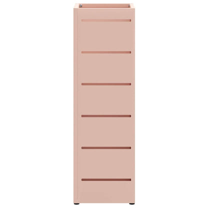 Rain Umbrella Stand with Storage Pink 15.5 x 15.5 x 49 cm Steel
