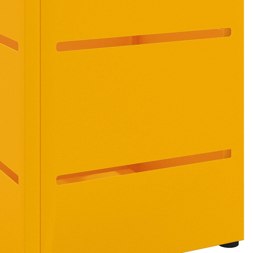 Rain Umbrella Stand Mustard 15.5 x 15.5 x 49 cm Steel
