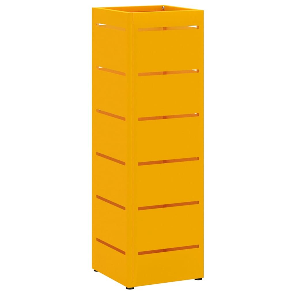 Rain Umbrella Stand Mustard 15.5 x 15.5 x 49 cm Steel