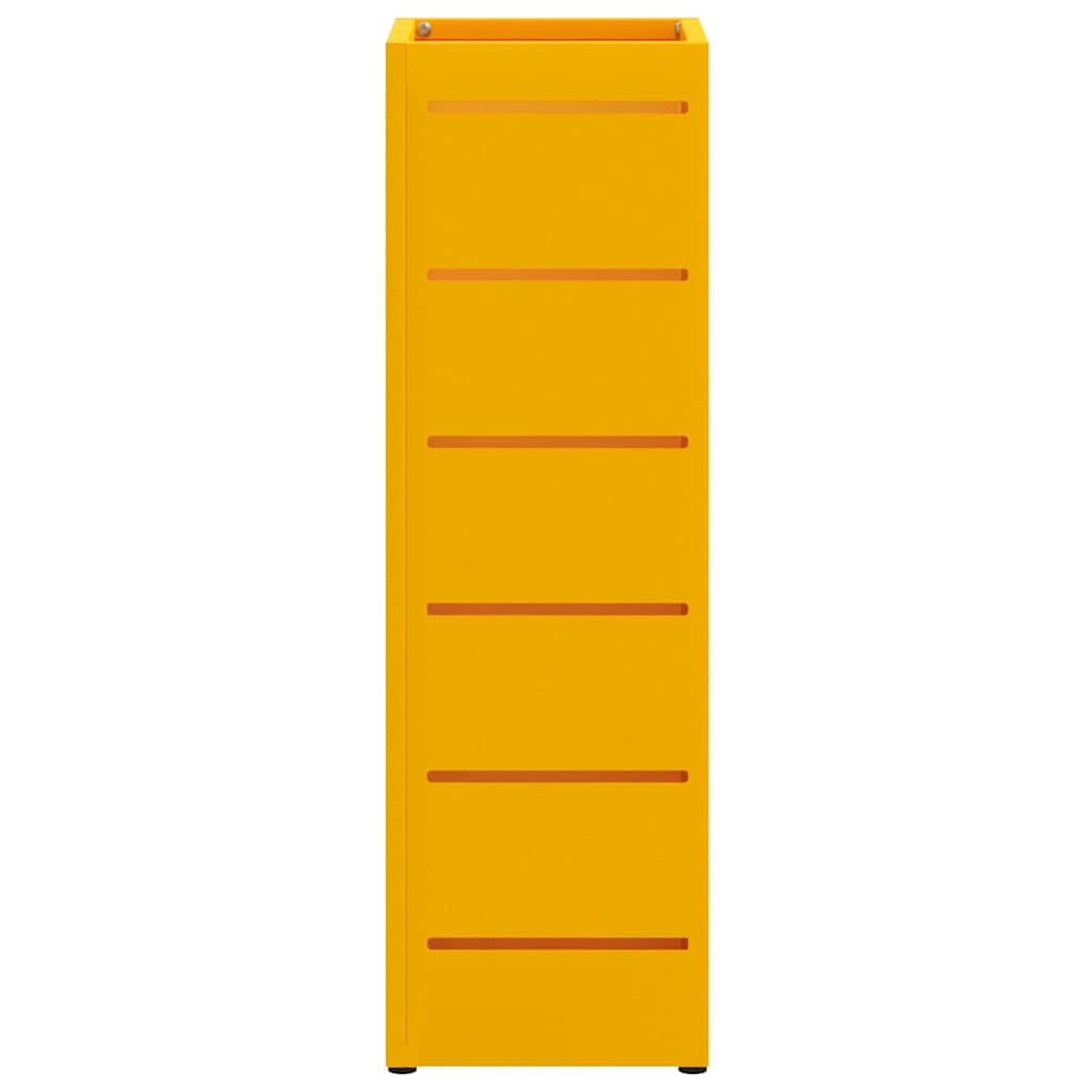 Rain Umbrella Stand Mustard 15.5 x 15.5 x 49 cm Steel