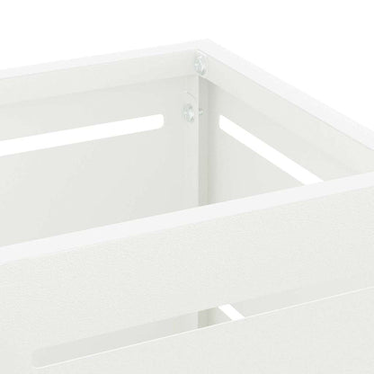 Rain Umbrella Stand White 15.5 x 15.5 x 49 cm Steel