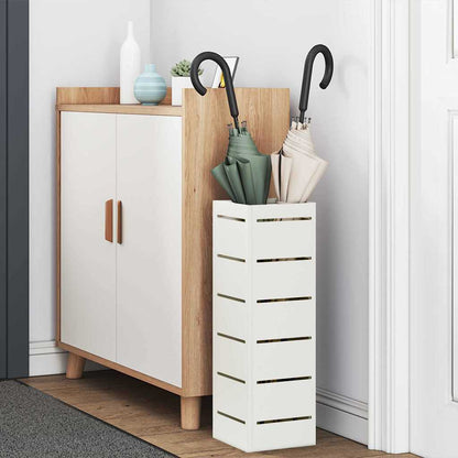 Rain Umbrella Stand White 15.5 x 15.5 x 49 cm Steel