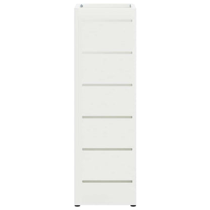 Rain Umbrella Stand White 15.5 x 15.5 x 49 cm Steel