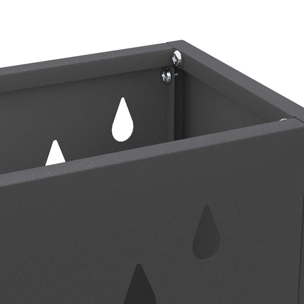 Rain Umbrella Stand Black 28 x 12 x 41 cm Steel