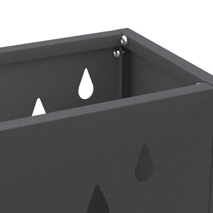 Rain Umbrella Stand Black 28 x 12 x 41 cm Steel