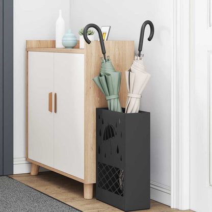 Rain Umbrella Stand Black 28 x 12 x 41 cm Steel