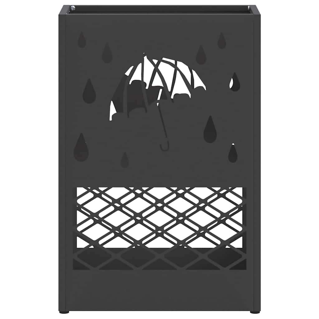 Rain Umbrella Stand Black 28 x 12 x 41 cm Steel