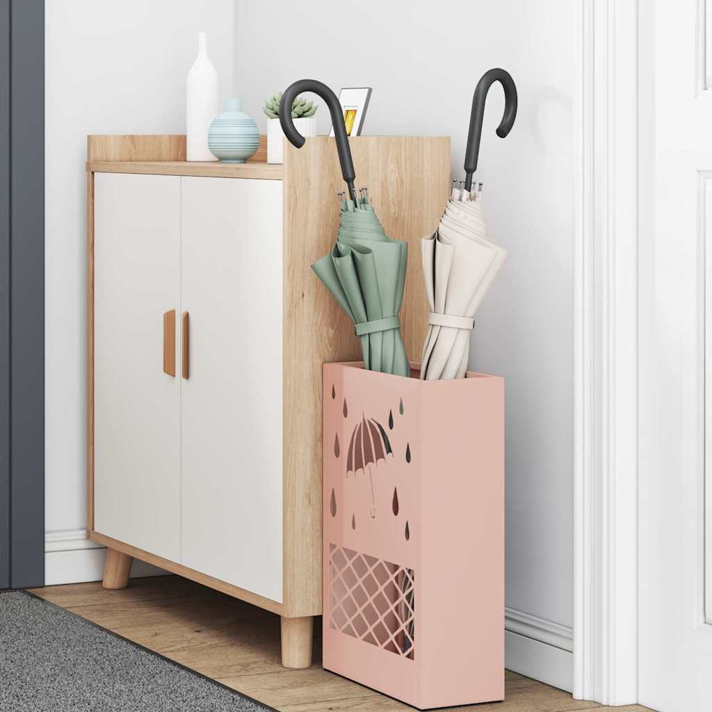 Rain Umbrella Stand Pink 28 x 12 x 41 cm Steel