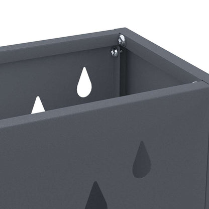 Rain Umbrella Stand Anthracite 28 x 12 x 41 cm Steel