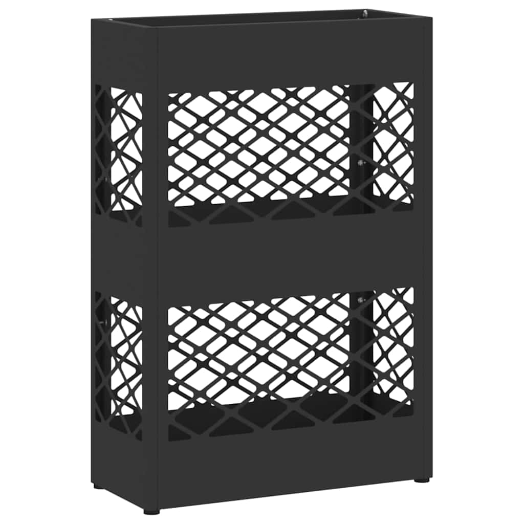 Rain Umbrella Stand Black 28 x 12 x 41 cm Steel