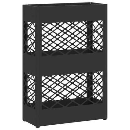 Rain Umbrella Stand Black 28 x 12 x 41 cm Steel
