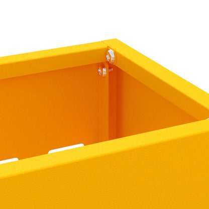 Rain Umbrella Stand Mustard Yellow 28 x 12 x 41 cm Steel