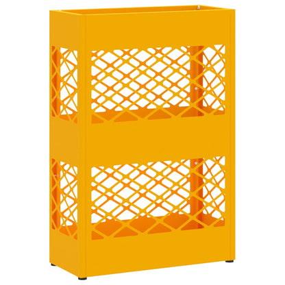 Rain Umbrella Stand Mustard Yellow 28 x 12 x 41 cm Steel