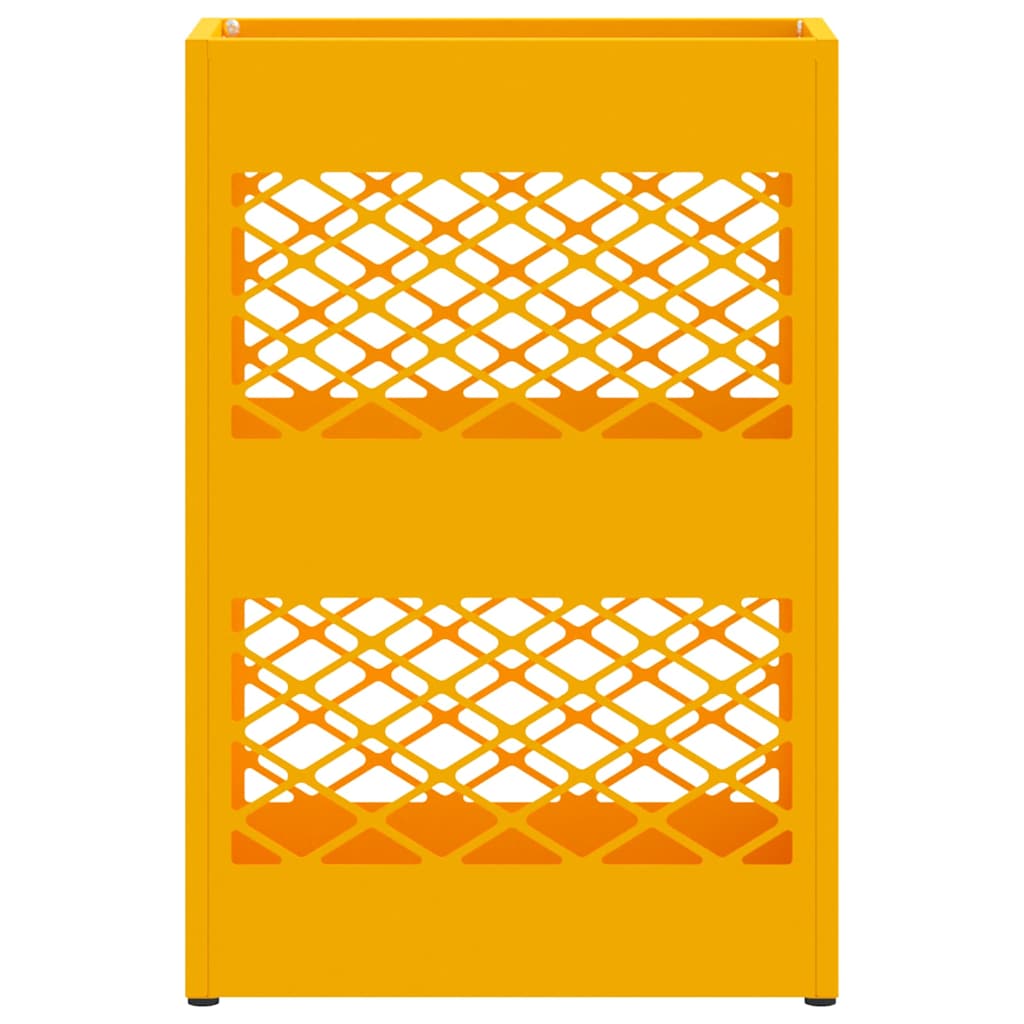 Rain Umbrella Stand Mustard Yellow 28 x 12 x 41 cm Steel
