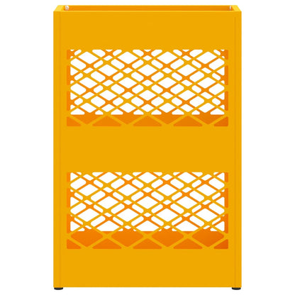 Rain Umbrella Stand Mustard Yellow 28 x 12 x 41 cm Steel