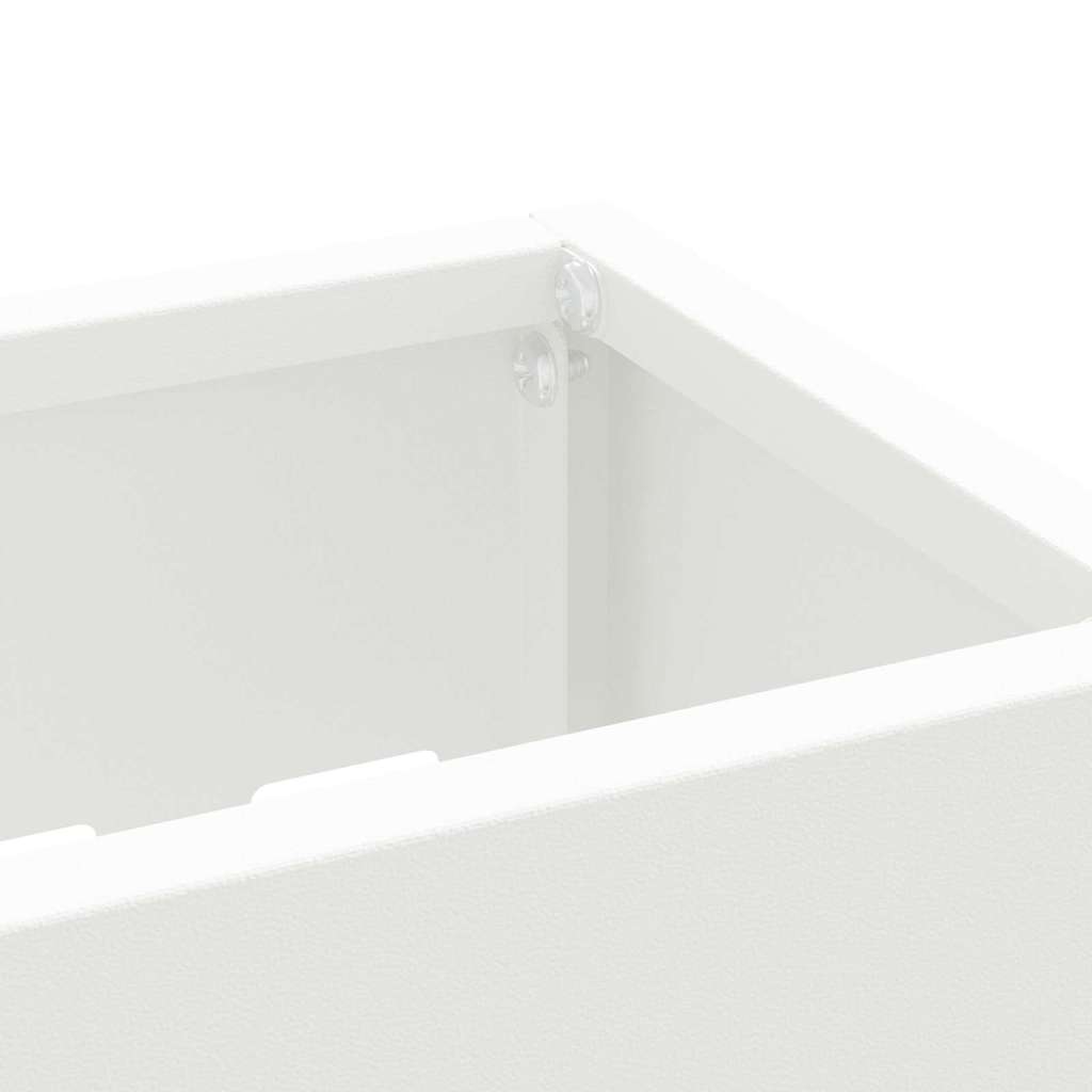 Rain Umbrella Stand White 28 x 12 x 41 cm Steel