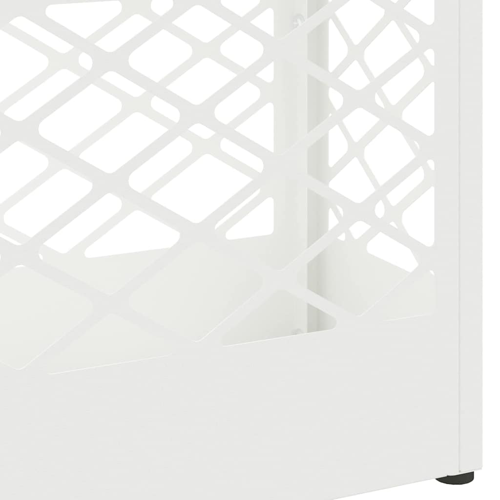 Rain Umbrella Stand White 28 x 12 x 41 cm Steel