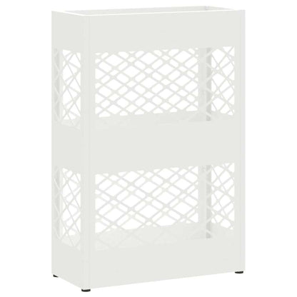 Rain Umbrella Stand White 28 x 12 x 41 cm Steel