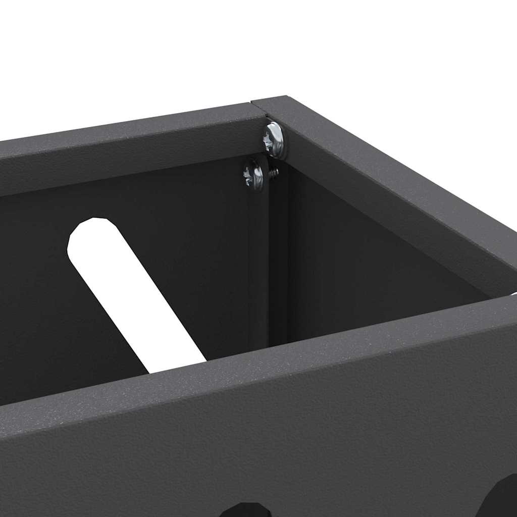 Rain Umbrella Stand Black 28 x 12 x 41 cm Steel