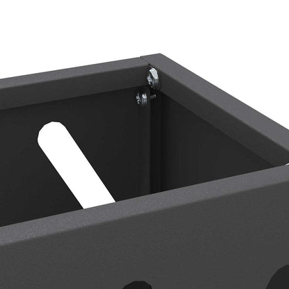 Rain Umbrella Stand Black 28 x 12 x 41 cm Steel
