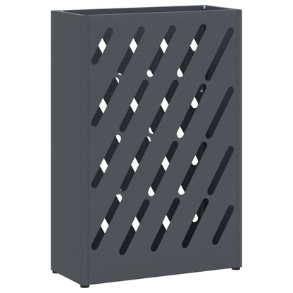 Rain Umbrella Stand Anthracite 28 x 12 x 41 cm Steel