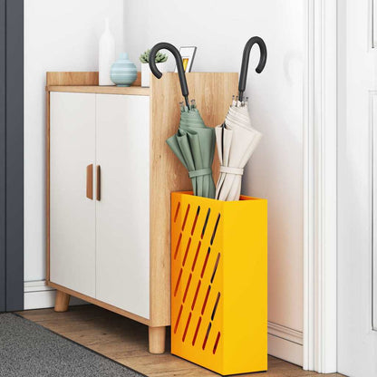 Rain Umbrella Stand Mustard Yellow 28 x 12 x 41 cm Steel