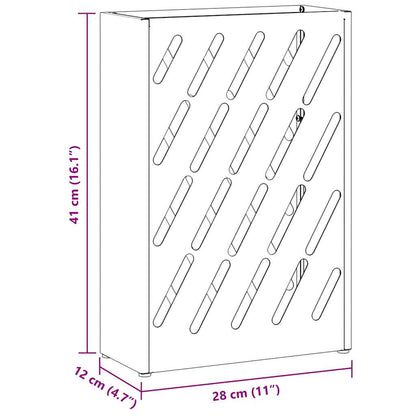 Rain Umbrella Stand Mustard Yellow 28 x 12 x 41 cm Steel