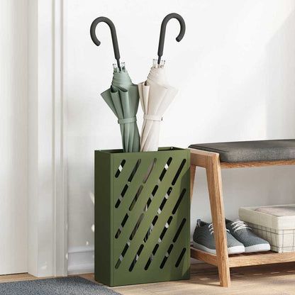 Rain Umbrella Stand Olive Green 28 x 12 x 41 cm Steel