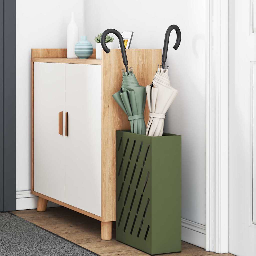 Rain Umbrella Stand Olive Green 28 x 12 x 41 cm Steel