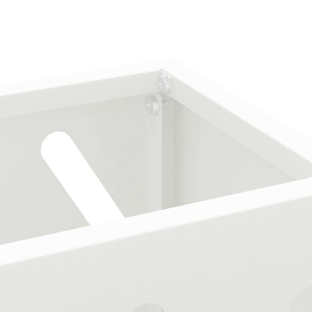 Rain Umbrella Stand White 28 x 12 x 41 cm Steel