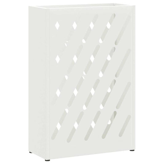 Rain Umbrella Stand White 28 x 12 x 41 cm Steel
