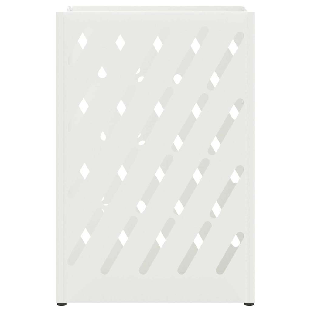Rain Umbrella Stand White 28 x 12 x 41 cm Steel