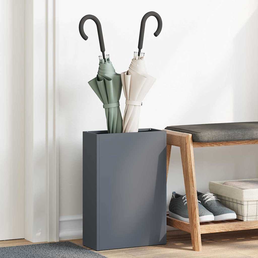Rain Umbrella Stand Anthracite 28 x 12 x 41 cm Steel