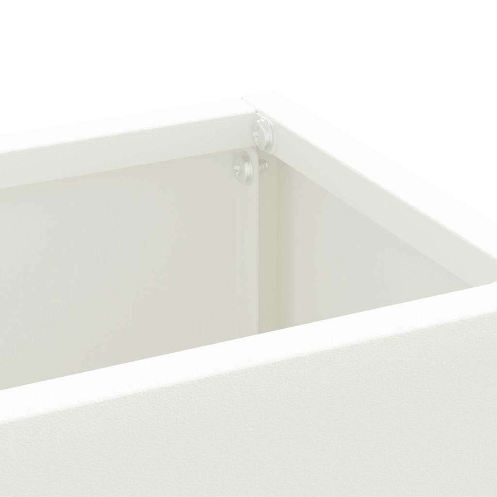 Rain Umbrella Stand White 28 x 12 x 41 cm Steel