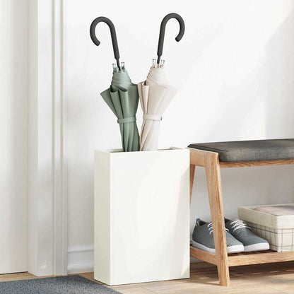 Rain Umbrella Stand White 28 x 12 x 41 cm Steel
