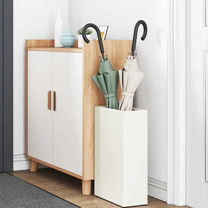 Rain Umbrella Stand White 28 x 12 x 41 cm Steel