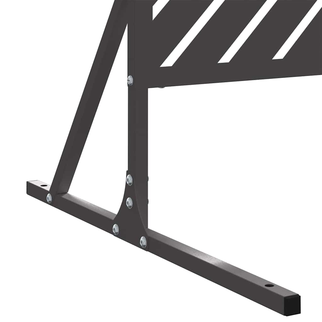 Privacy Screen 100 x 50 x 180 cm Steel Black
