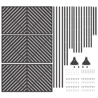 Privacy Screen 100 x 50 x 180 cm Steel Black