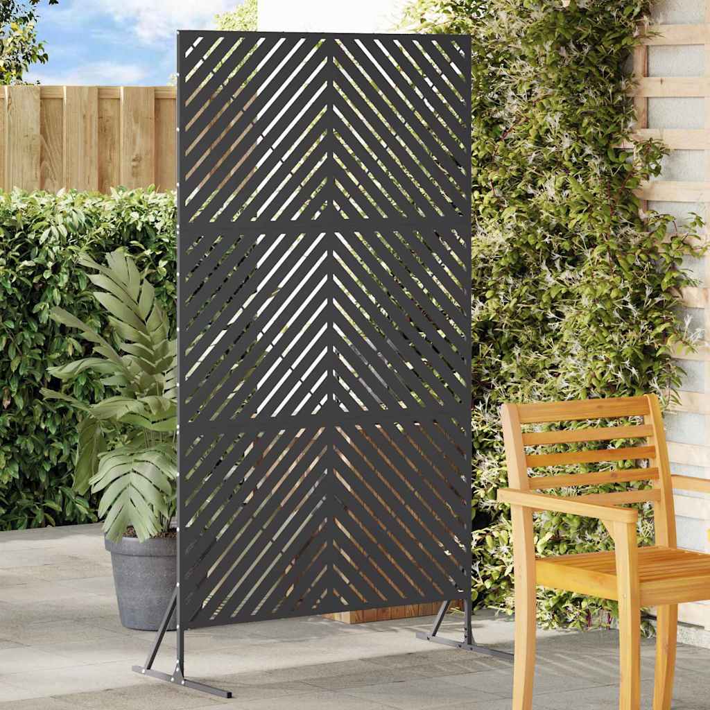 Privacy Screen 100 x 50 x 180 cm Steel Black