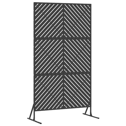 Privacy Screen 100 x 50 x 180 cm Steel Black