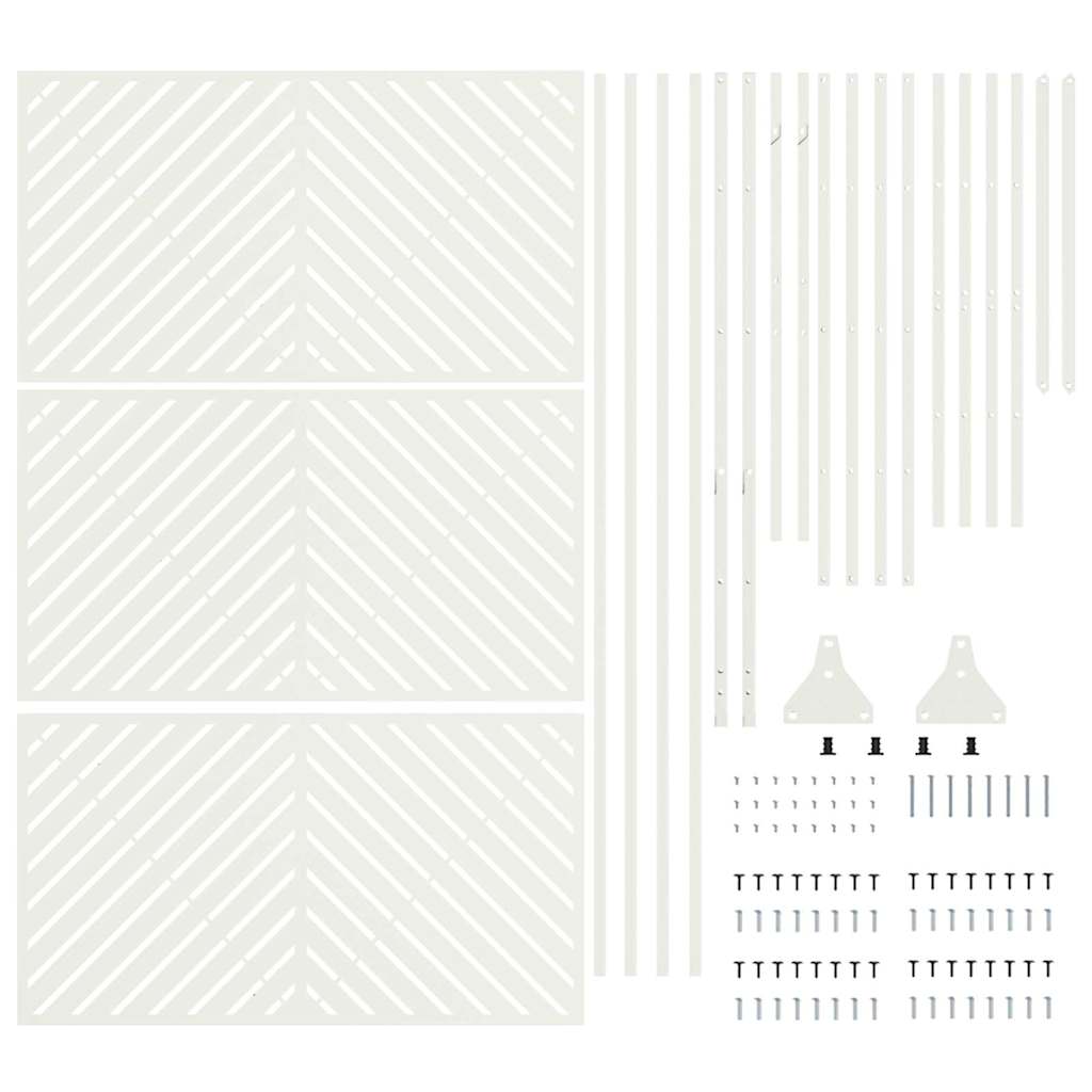 Privacy Screen 100 x 50 x 180 cm Steel White